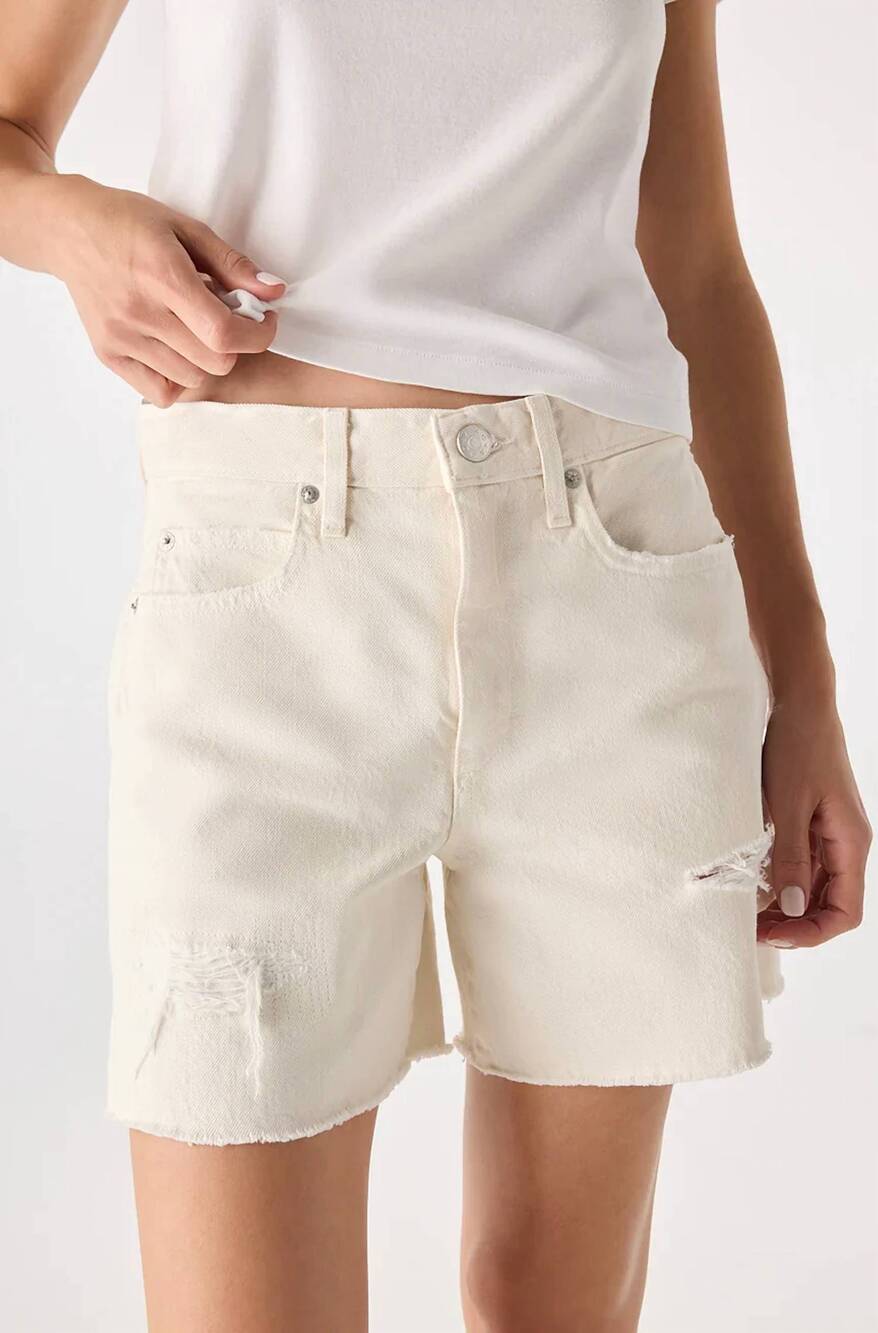NEW AMO billie denim short in bone